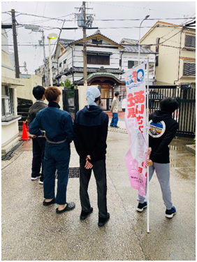 生徒会役員による挨拶運動週間