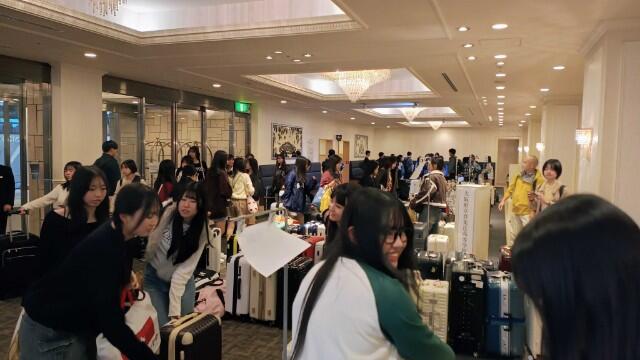 10月14日 2年 修学旅行1日目（ホテル到着）