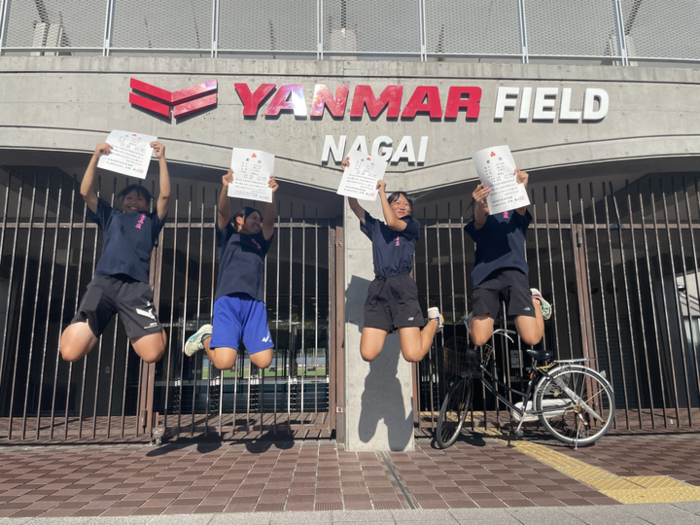 陸上部 第78回大阪高等学校陸上競技対抗選手権大会第３・４地区予選会 100ｍハードル1位・2位
