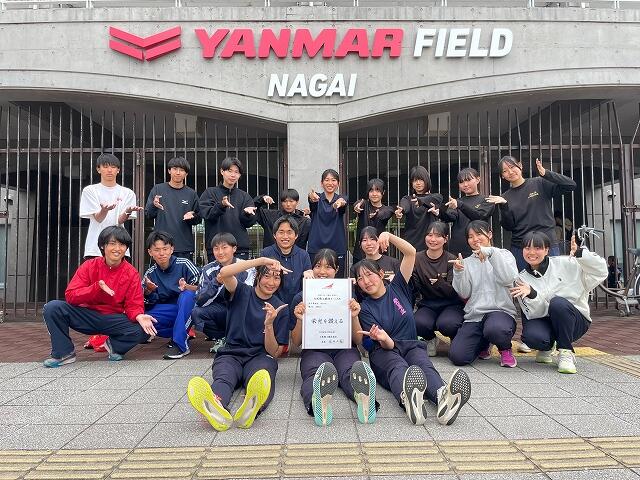 陸上部 大阪陸上カーニバル 女子100mハードル2位