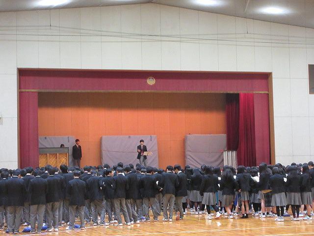 72期3年生 卒業生の歌の練習