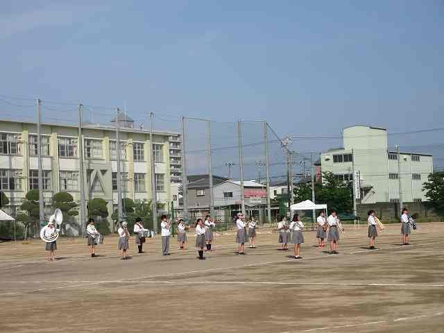 吹奏楽部 体育祭クラブ対抗リレーなどのリハーサル