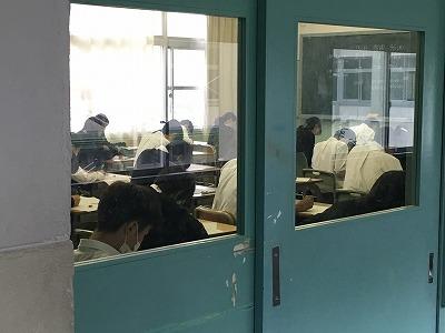 中間考査(10/11水)始りました。