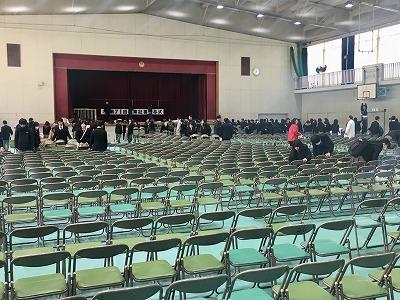 学年末考査が終了、卒業式の準備
