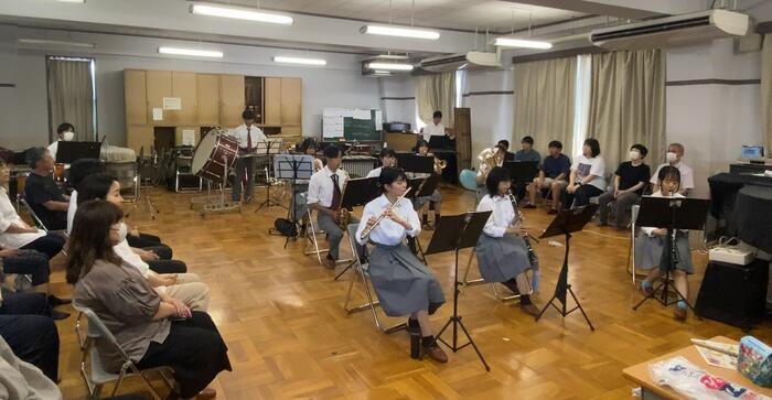 吹奏楽部 コンクールに向けてお披露目会