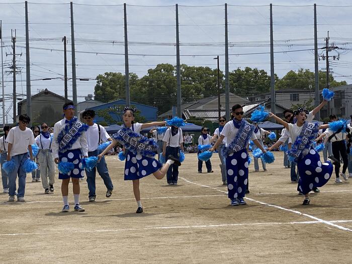 応援セレモニー 青団
