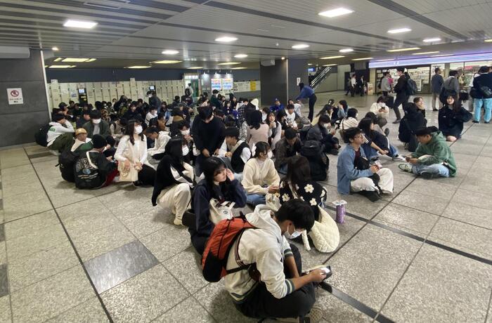 77期生修学旅行１日め①Ａ団集合・出発