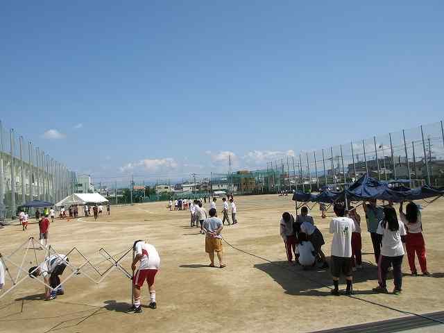 体育祭の準備が進められています。
