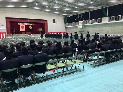 考査終了。卒業式予行