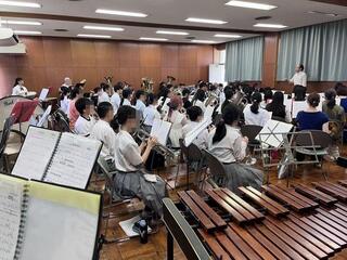 【吹奏楽部】貝塚熊取吹奏楽祭に向けての合同練習