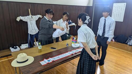 【KEYS】案山子作り・二十歳未満喫煙防止キャンペーン