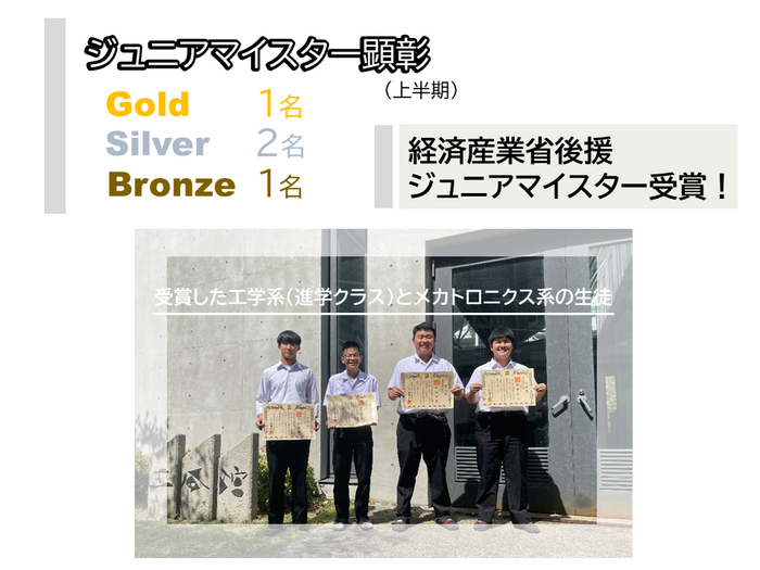 経済産業省後援 ジュニアマイスター受賞！
