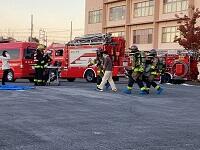 【教員】枚方消防署との合同避難訓練