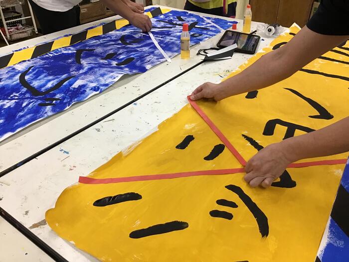運動会の道具づくり