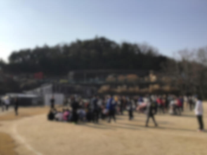 地震避難訓練。