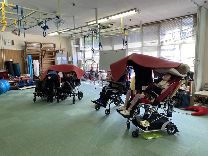 地震避難訓練の様子