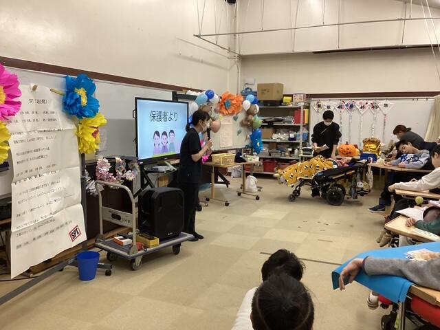 中学部3年生 茶話会の様子