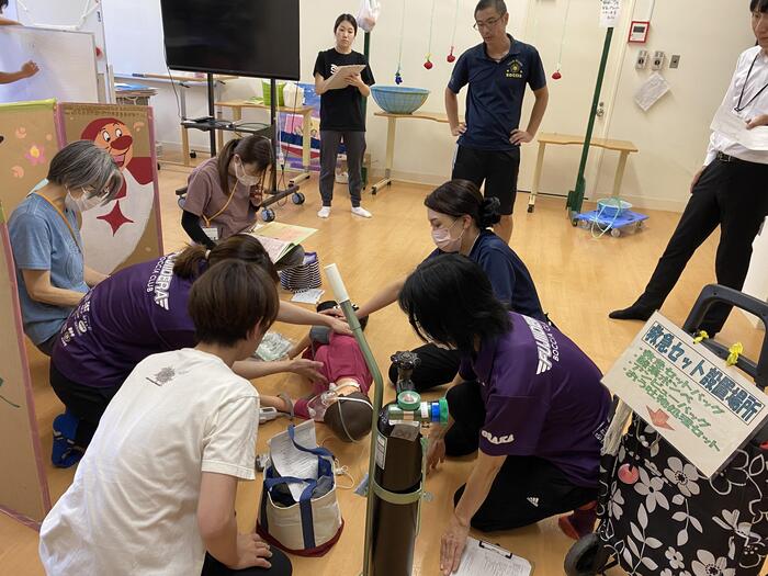緊急対応訓練の様子