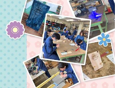 ひのきスタンドの製作（３年産業基礎分野）