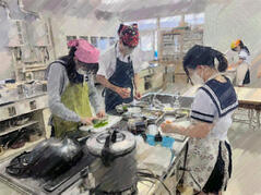 260713【写真】授業の風景㊿（３年「生活文化」、麻婆豆腐、芙蓉蟹、白飯、プーアル茶） (4).JPGのサムネイル画像のサムネイル画像