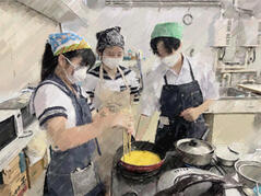 250613【写真】授業の風景37（３年「生活文化」、切干大根のちらし寿司、豆腐のすまし汁） (1).JPGのサムネイル画像