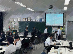 260513【写真】授業の風景⑭(1年「家庭基礎」、いろんな生き方・暮らし方(ロールプレイ発表)) (4).JPGのサムネイル画像