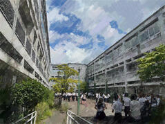 240827【写真】体育祭準備（昼休みの風景） (1).JPGのサムネイル画像