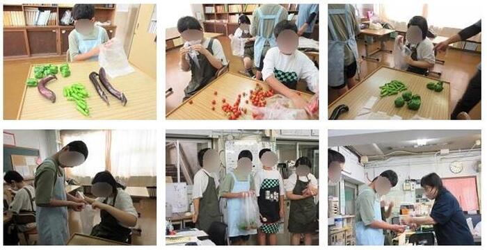 7月17日 中学部 作業 収穫と販売学習