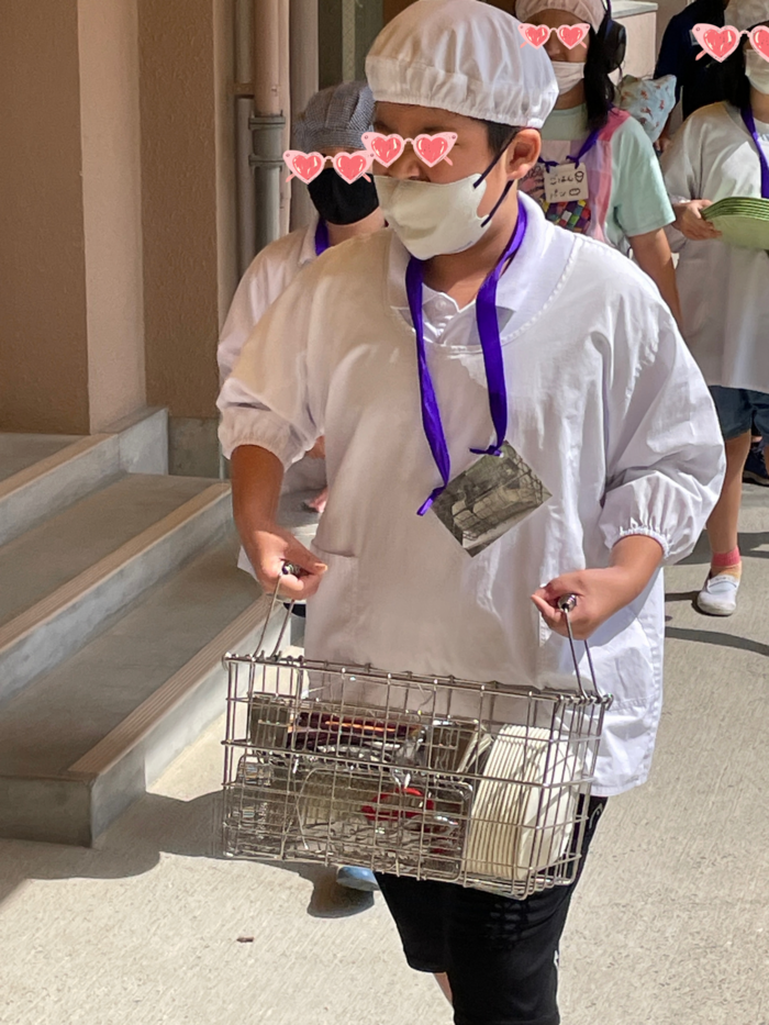 給食当番+視覚支援