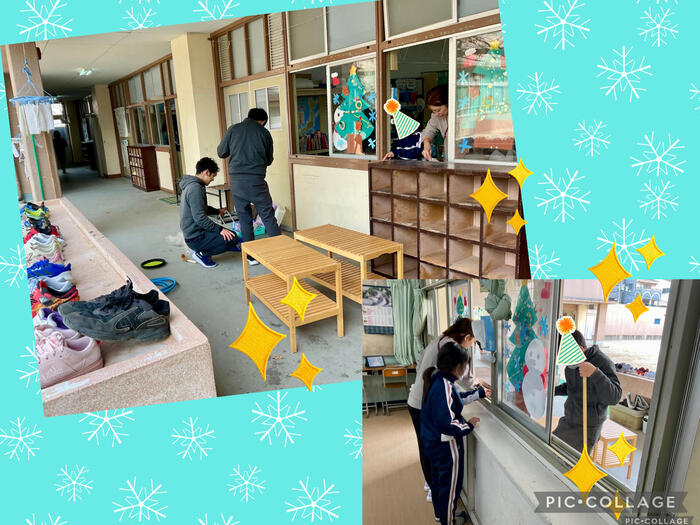 6年2組、新年に向けて大掃除！