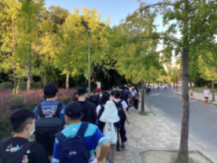 (高2宿泊)長居着きましたー！