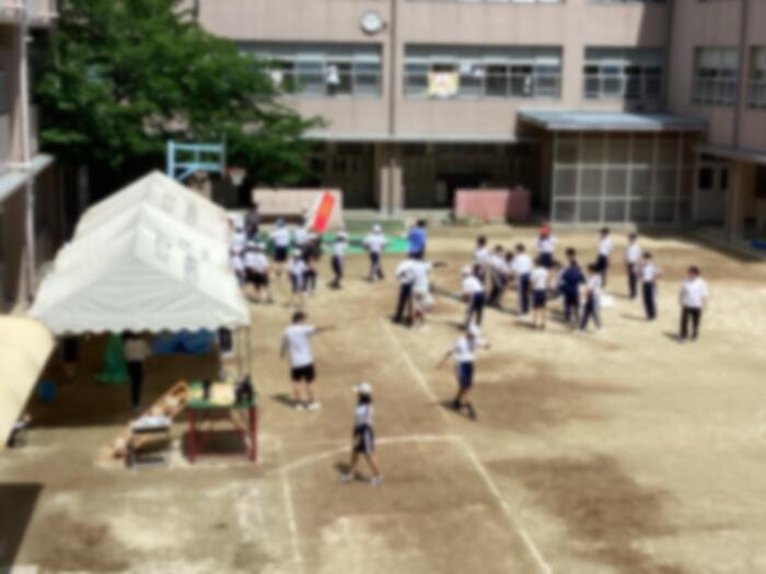 運動会片付け