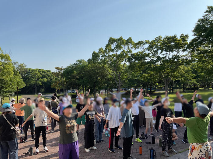 宿泊学習2日目！！青空の下で深呼吸。今日もいい一日になりそう🌤️