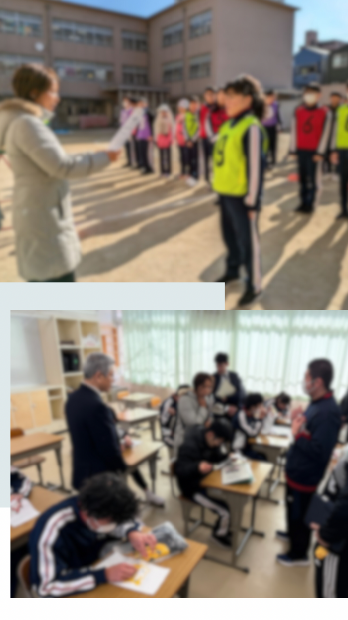 大阪府教育委員さんによる学校視察。