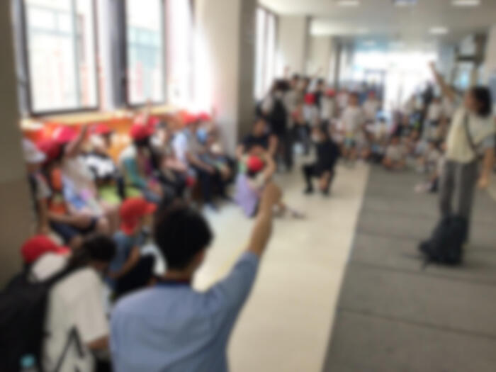 【小５宿泊学習②】頑張るぞ、エイエイオー！