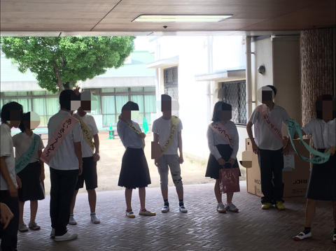 住之江あいさつ運動!