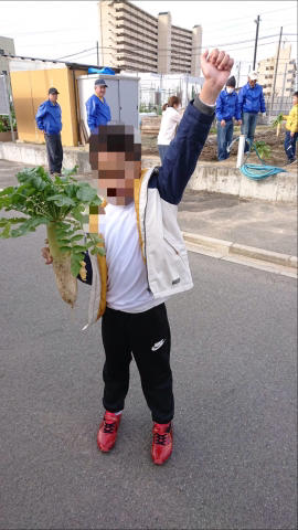 【小学部】大根の収穫!