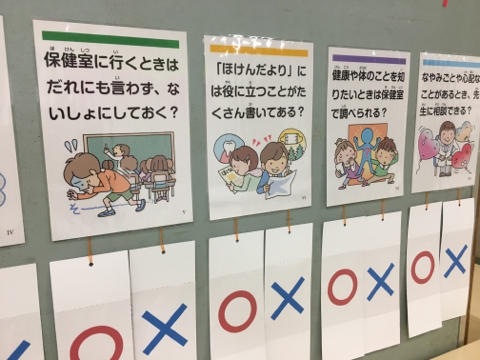 保健室の掲示 4月