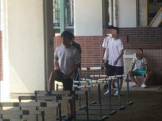 夏休み 陸上部の練習