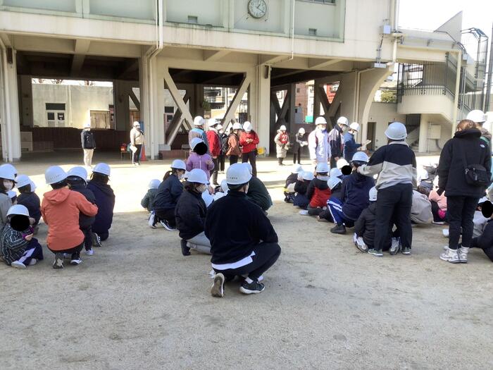 地震津波避難訓練