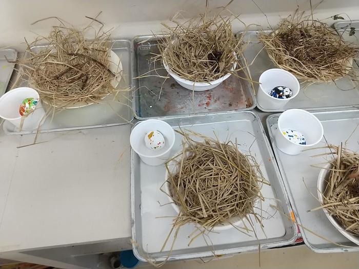 肢体部門中学部美術Aの授業