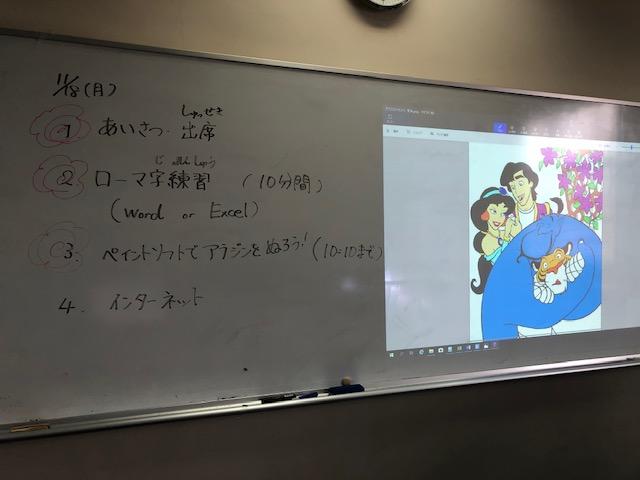 『ペイントソフトによるイラストの色塗り』【知的障がい教育部門 高等部 情報】