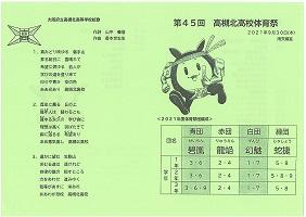 ９／３０（木）第４５回体育祭を実施