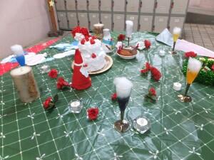 下足場がクリスマスバージョンに！