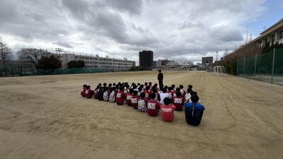 友呂岐中学校との合同練習
