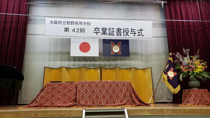 3月2日(月)牧野高等学校第42回卒業証書授与式を行いました。
