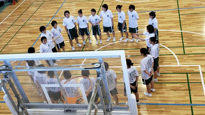 8月29日(土)牧野高校体育館で女子バスケットボール部の応援