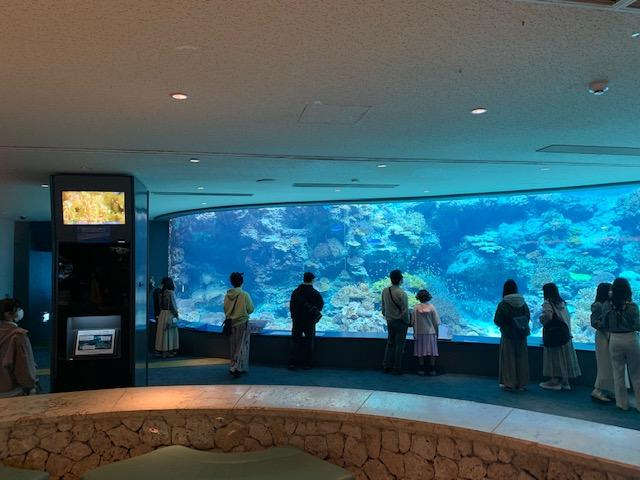 3月22日（月）第44期修学旅行第1日 5、8組から連絡が来ました。昼食を終えて美ら海水族館に向かっています。