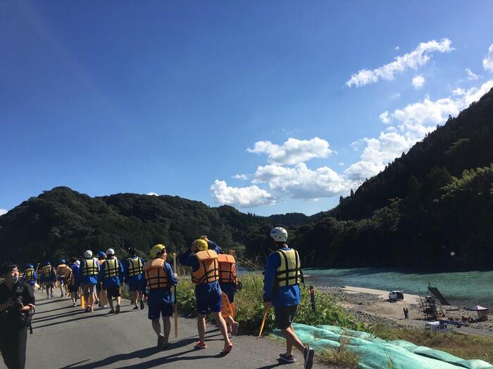 球麿川ラフティングコース②