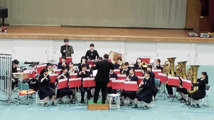 3月29日(金)午後は体育館で吹奏楽部が定期演奏会『APRICOT CONCERT』のリハーサル
